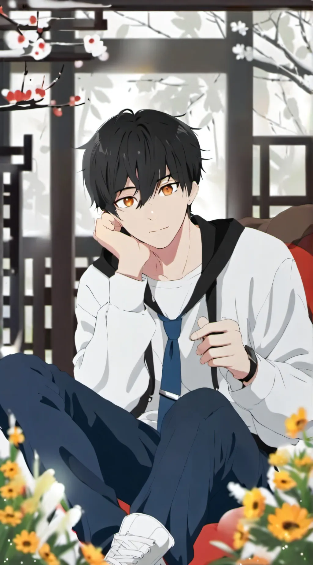 ai character: popular life.      background