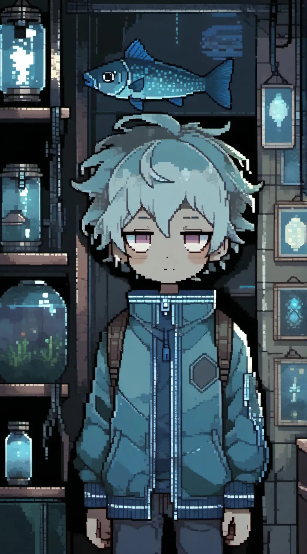 ai character: Lantern background