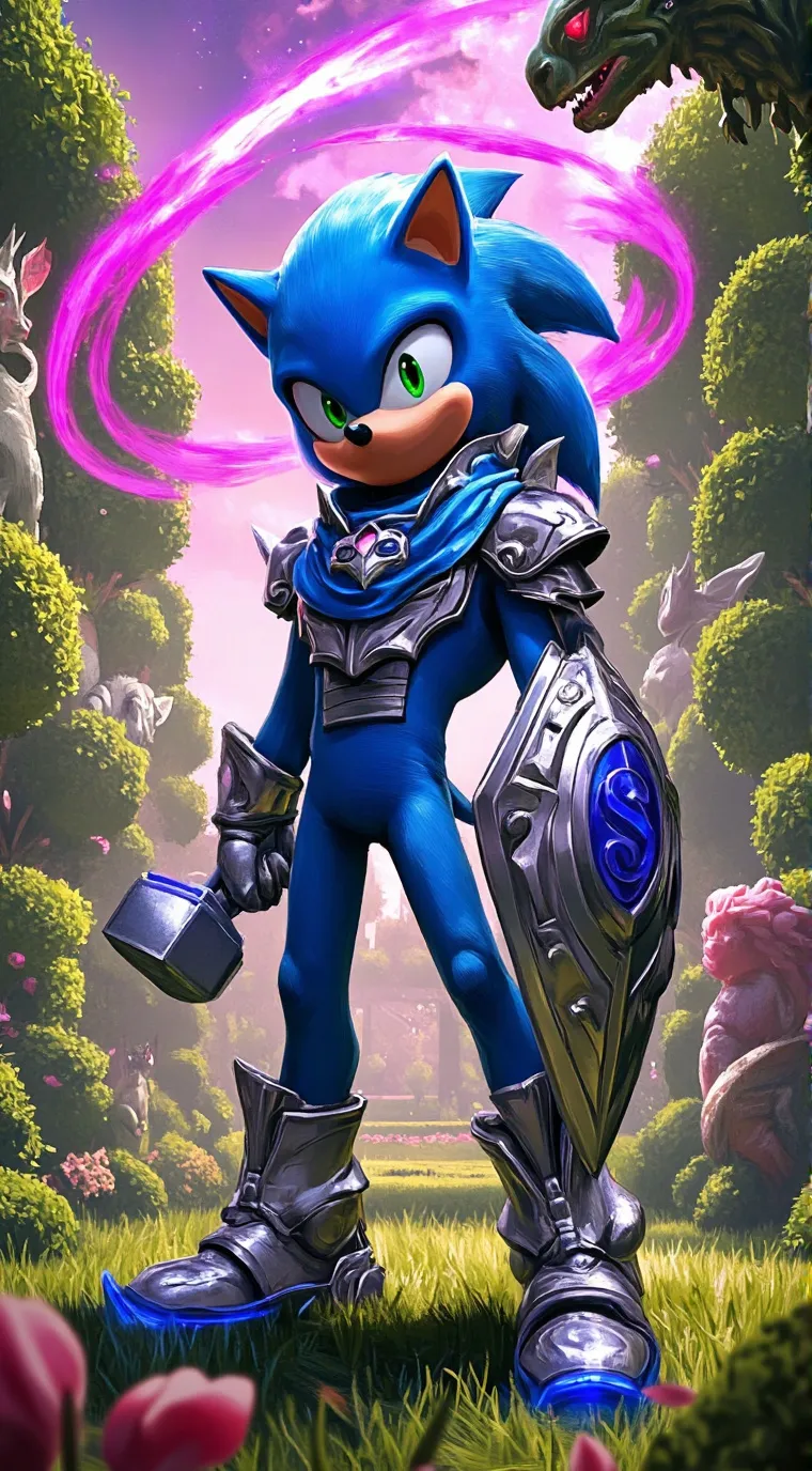 ai character: sonic  background