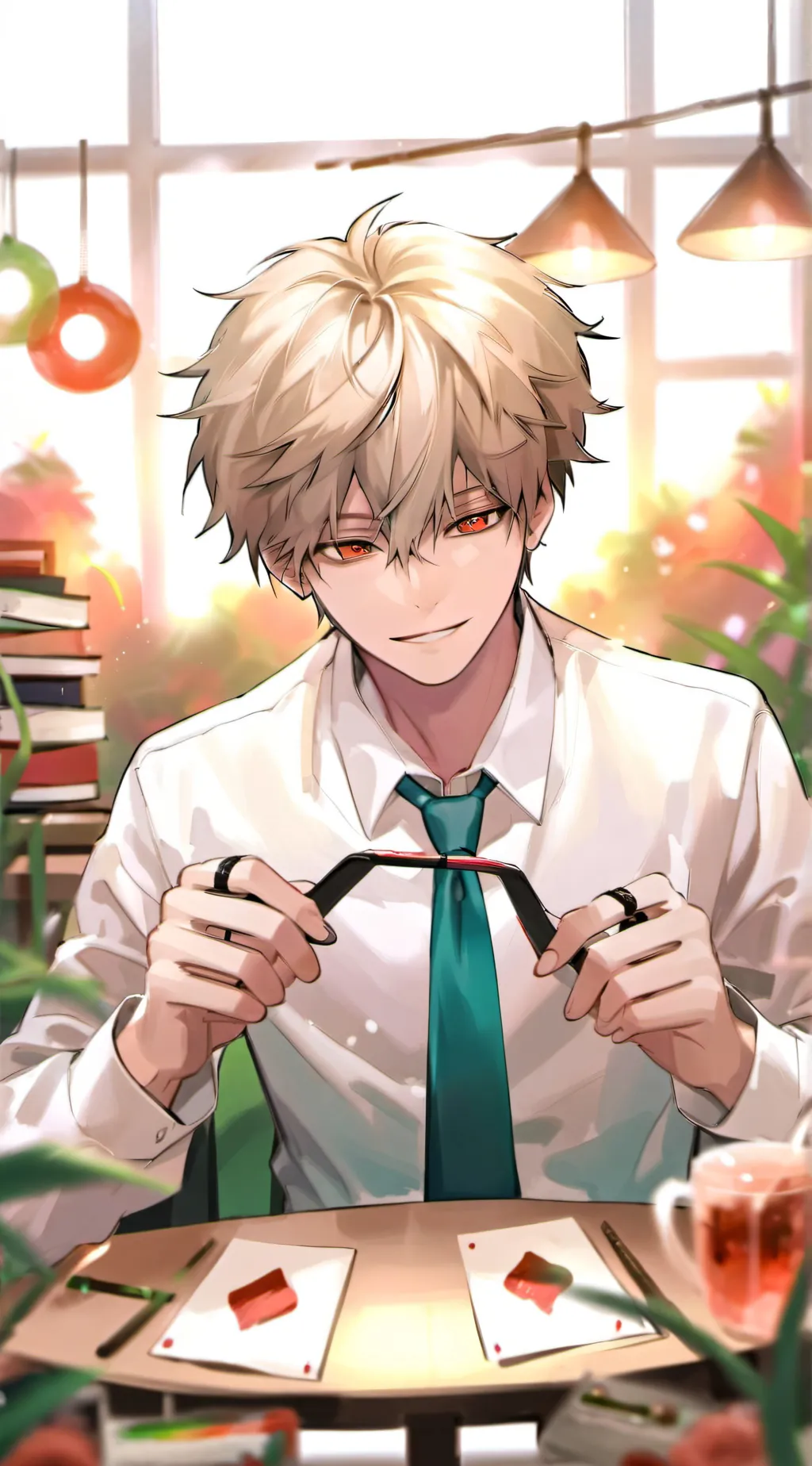 ai character: Katsuki Bakugo background