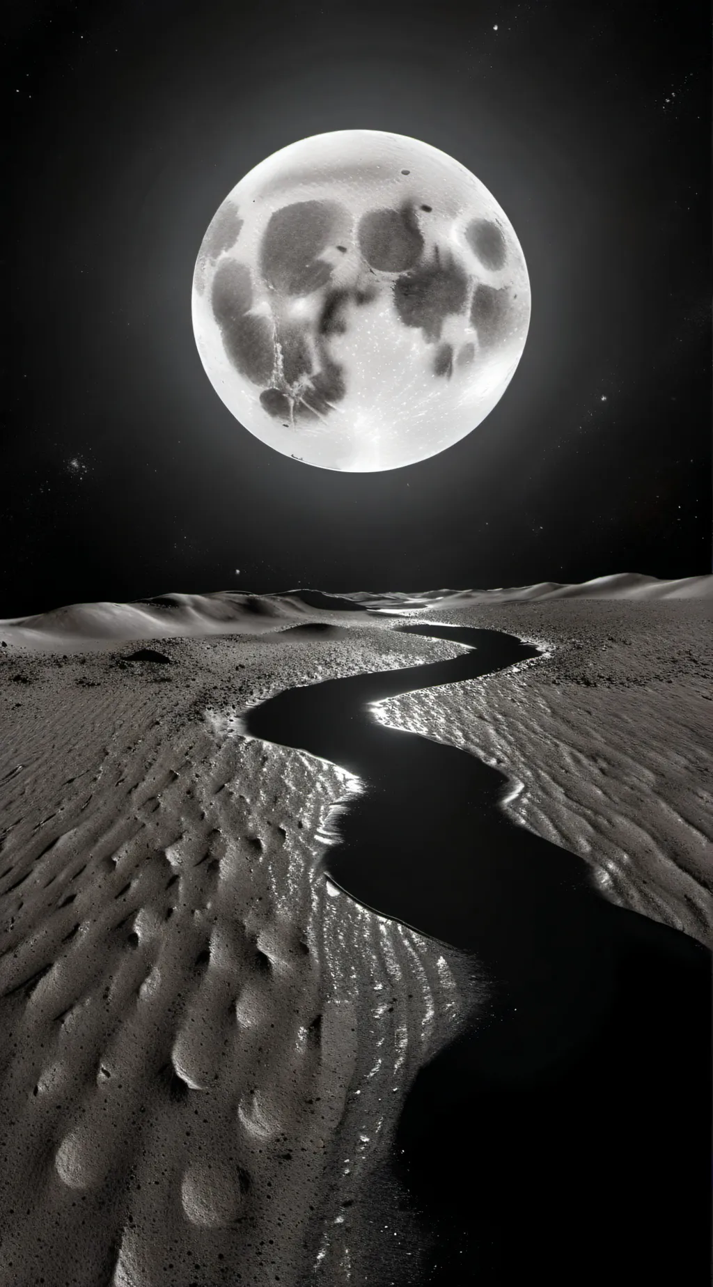 ai character: Moon background