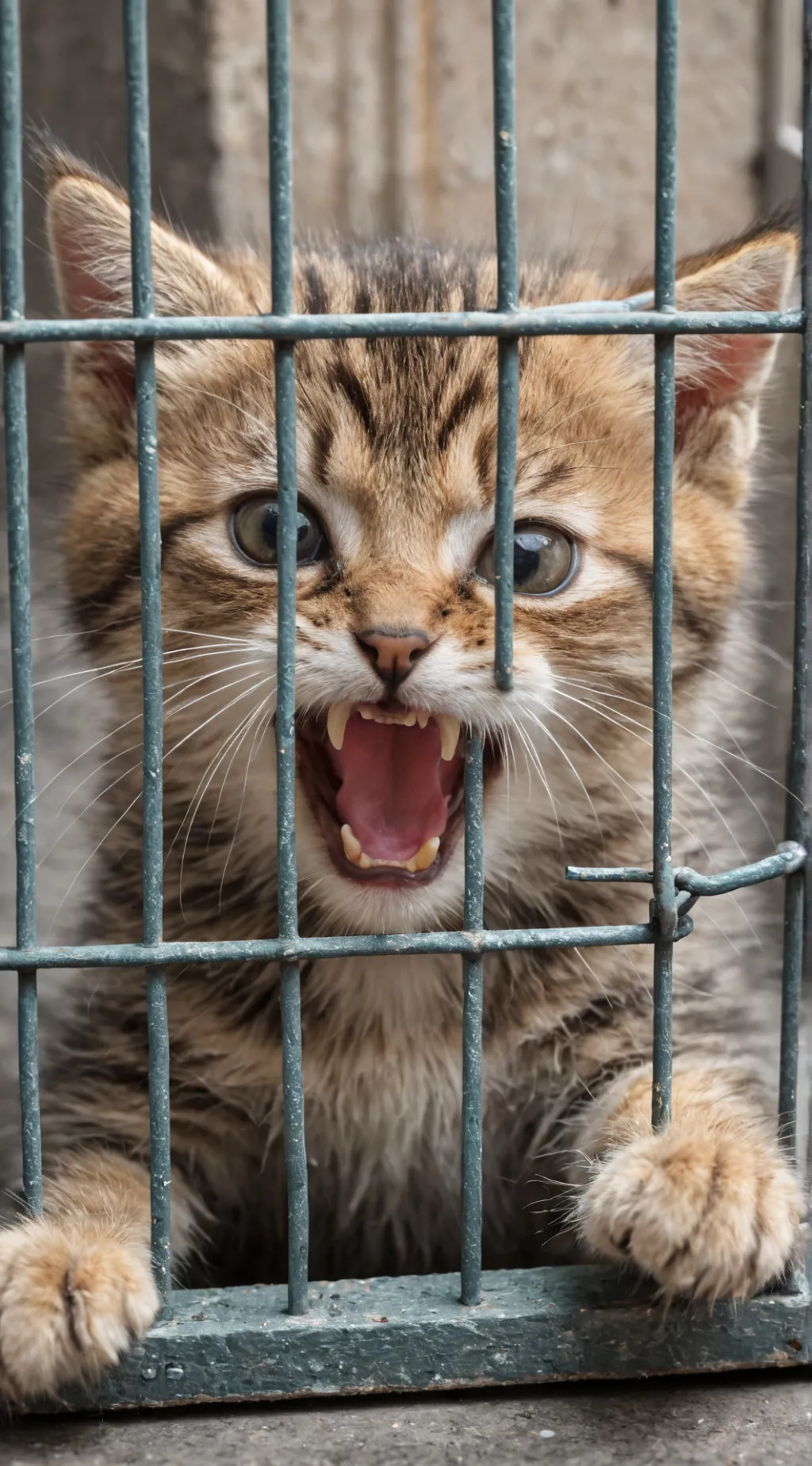 ai character: Aggresive kitten background