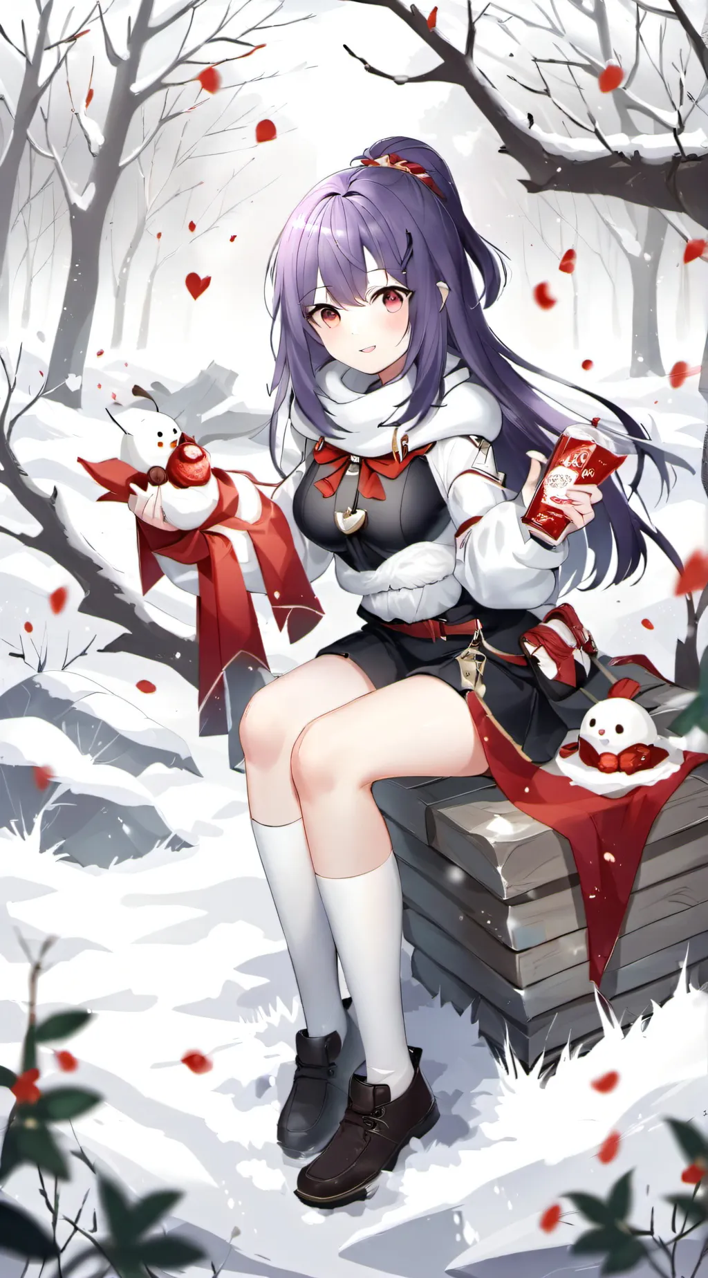 ai character: Violet background