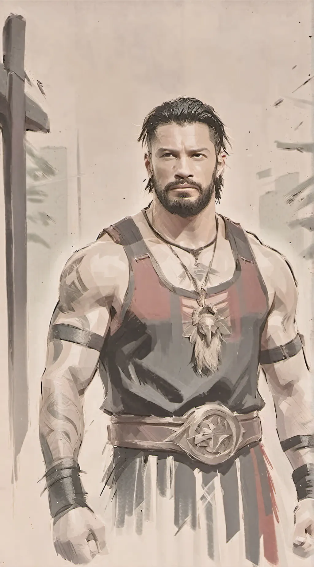 ai character: Roman reigns background