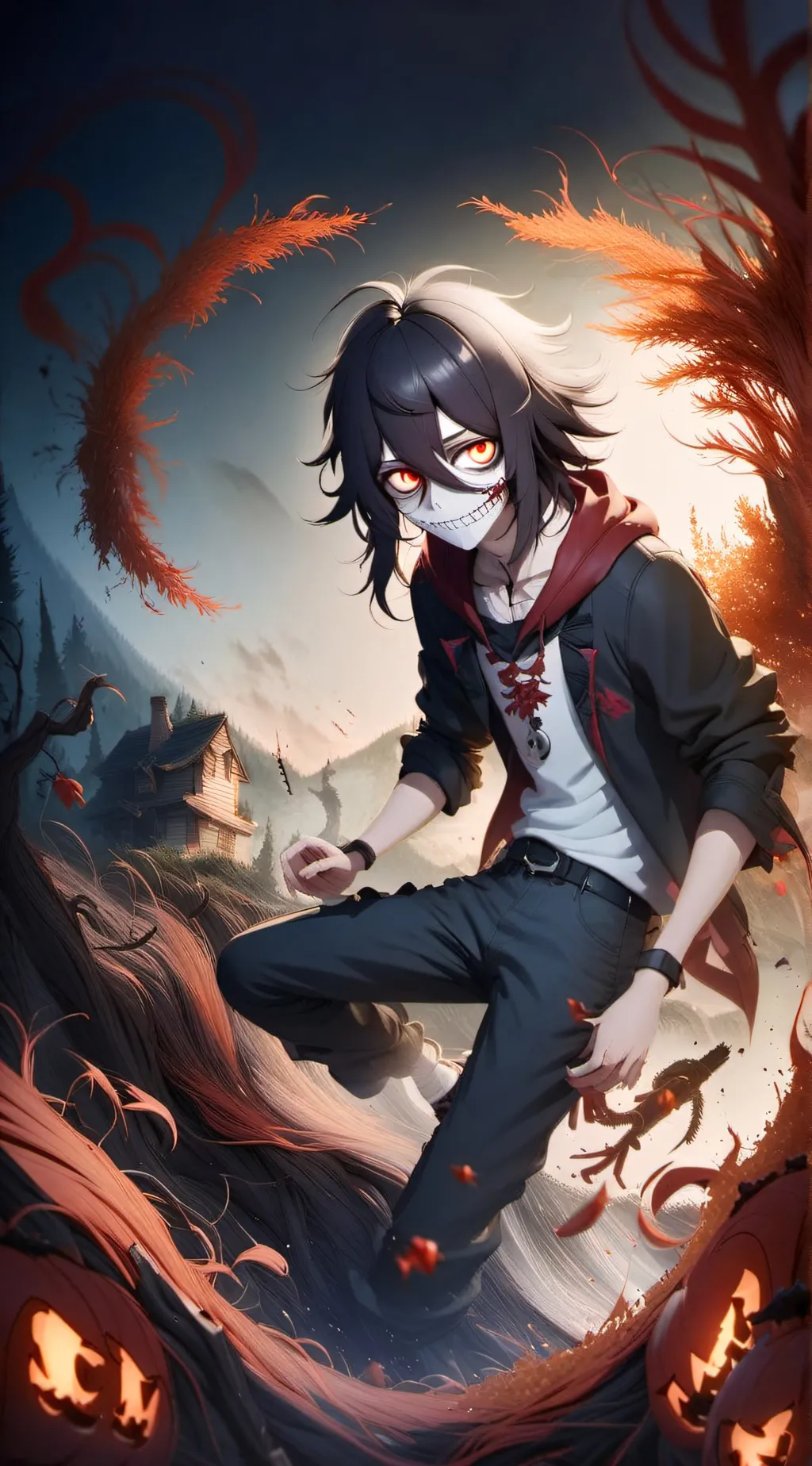ai character: Jeff the killer  background