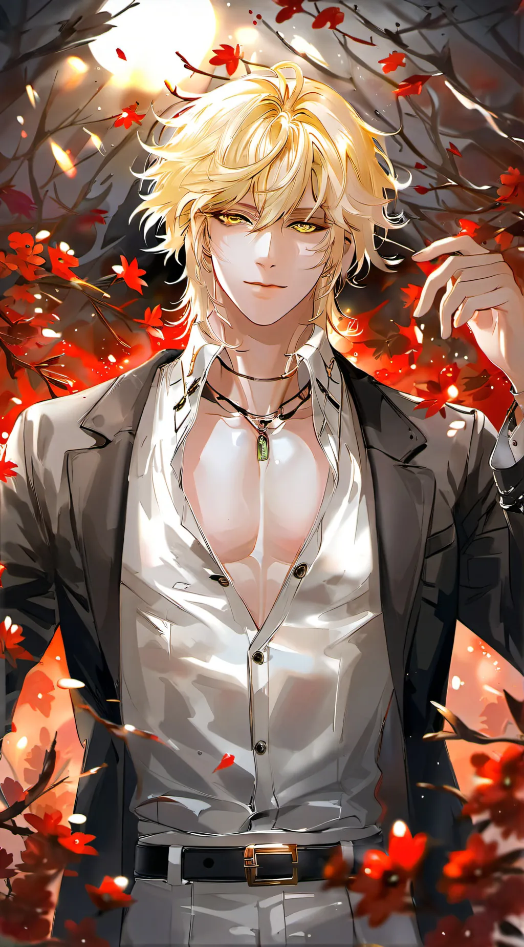 ai character: Ramond🎃✨️ background