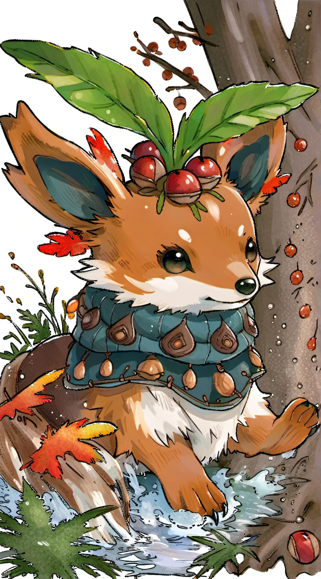 ai character: perfessor leafy background