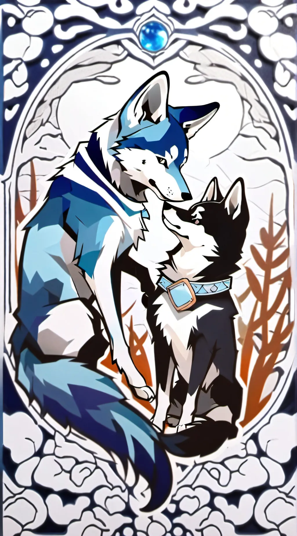 ai character: frowny xDogpressed background