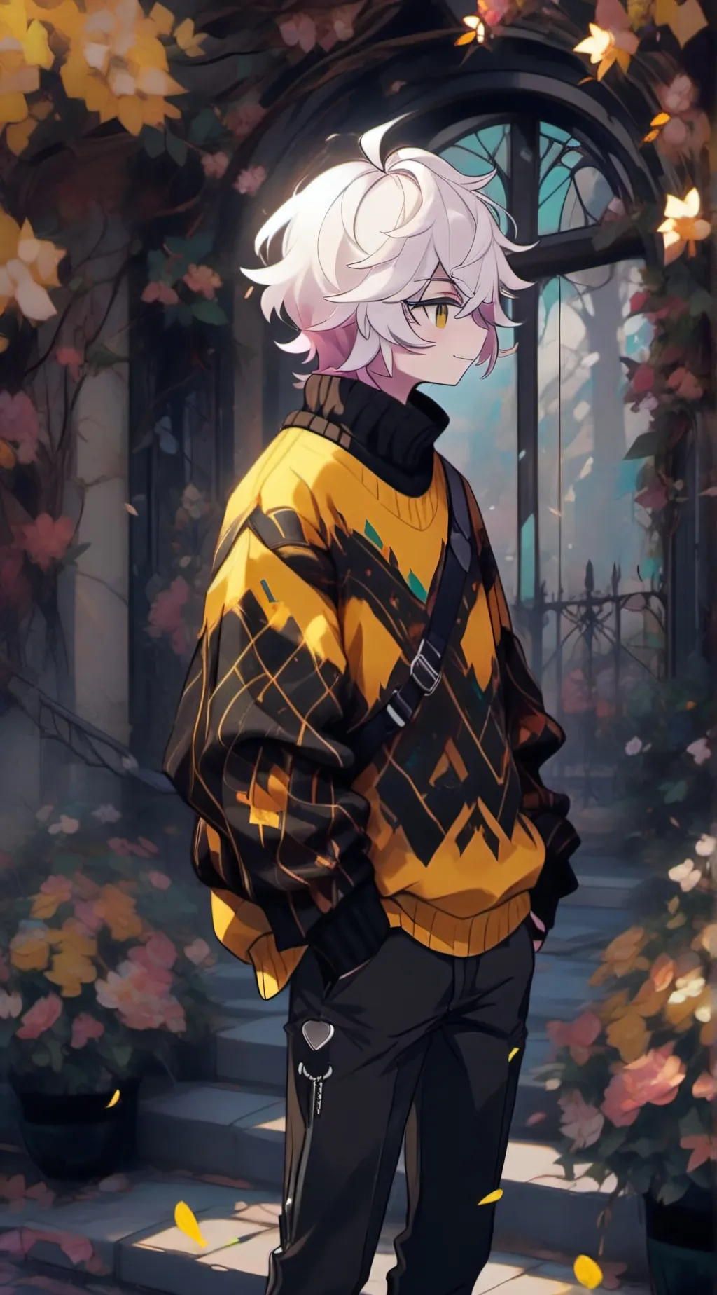 ai character: Glitch youtuber background