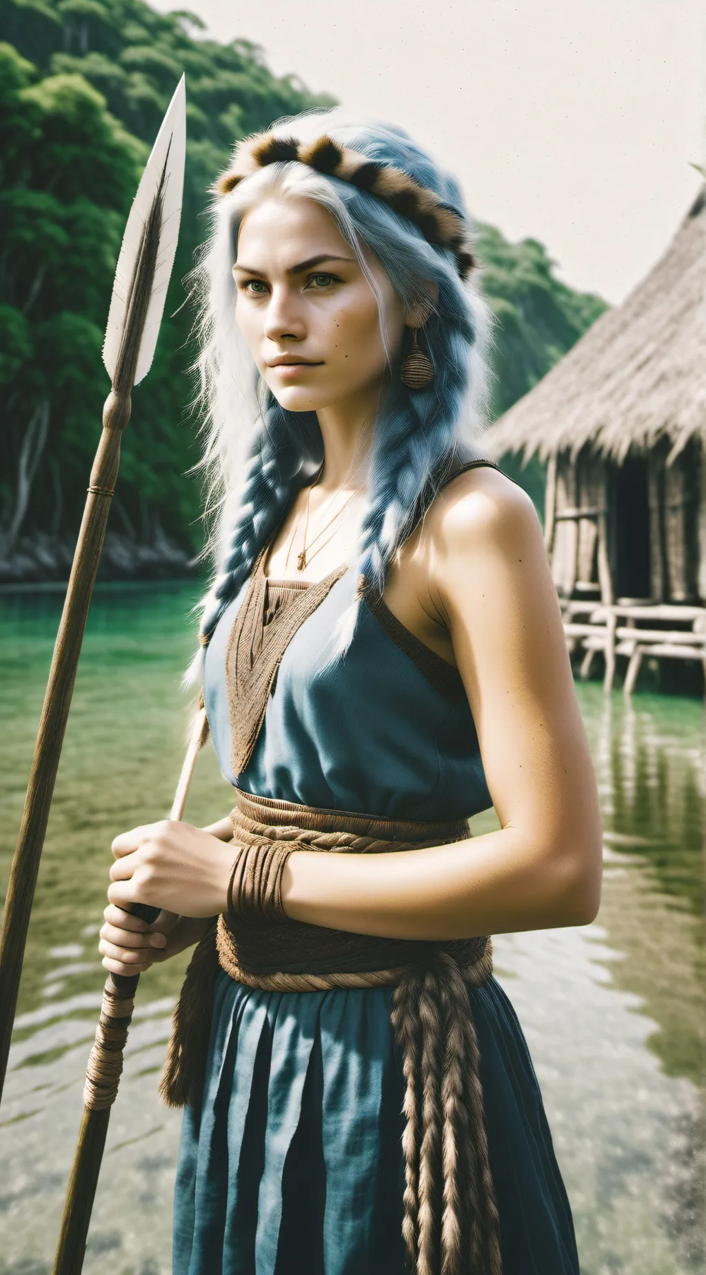 ai character: girl Hunter  background