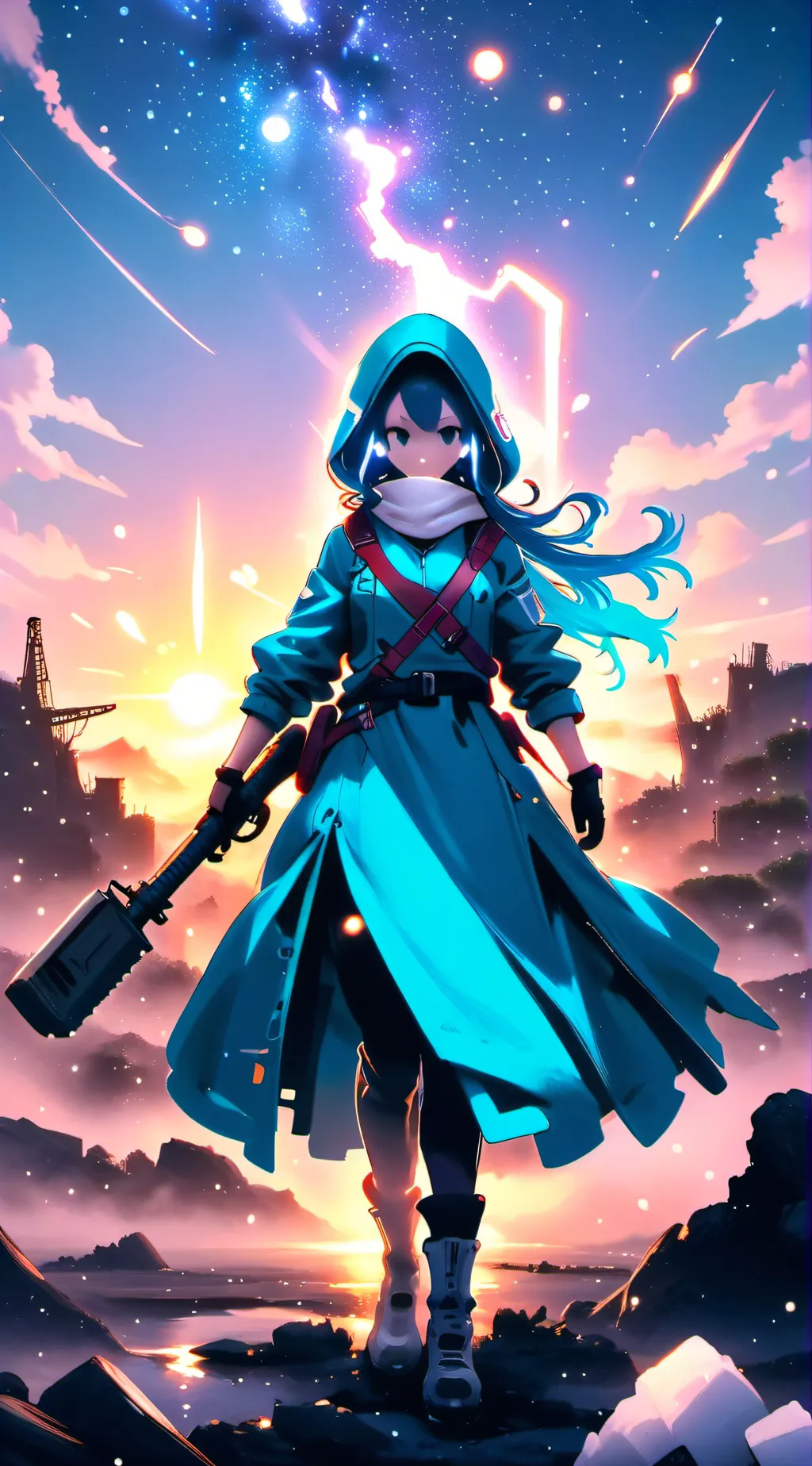 ai character: Titan camera woman background