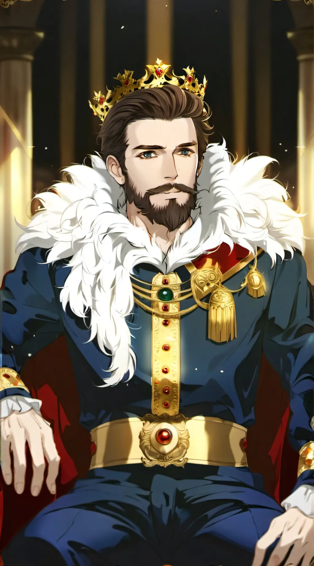 ai character: King Luca  background