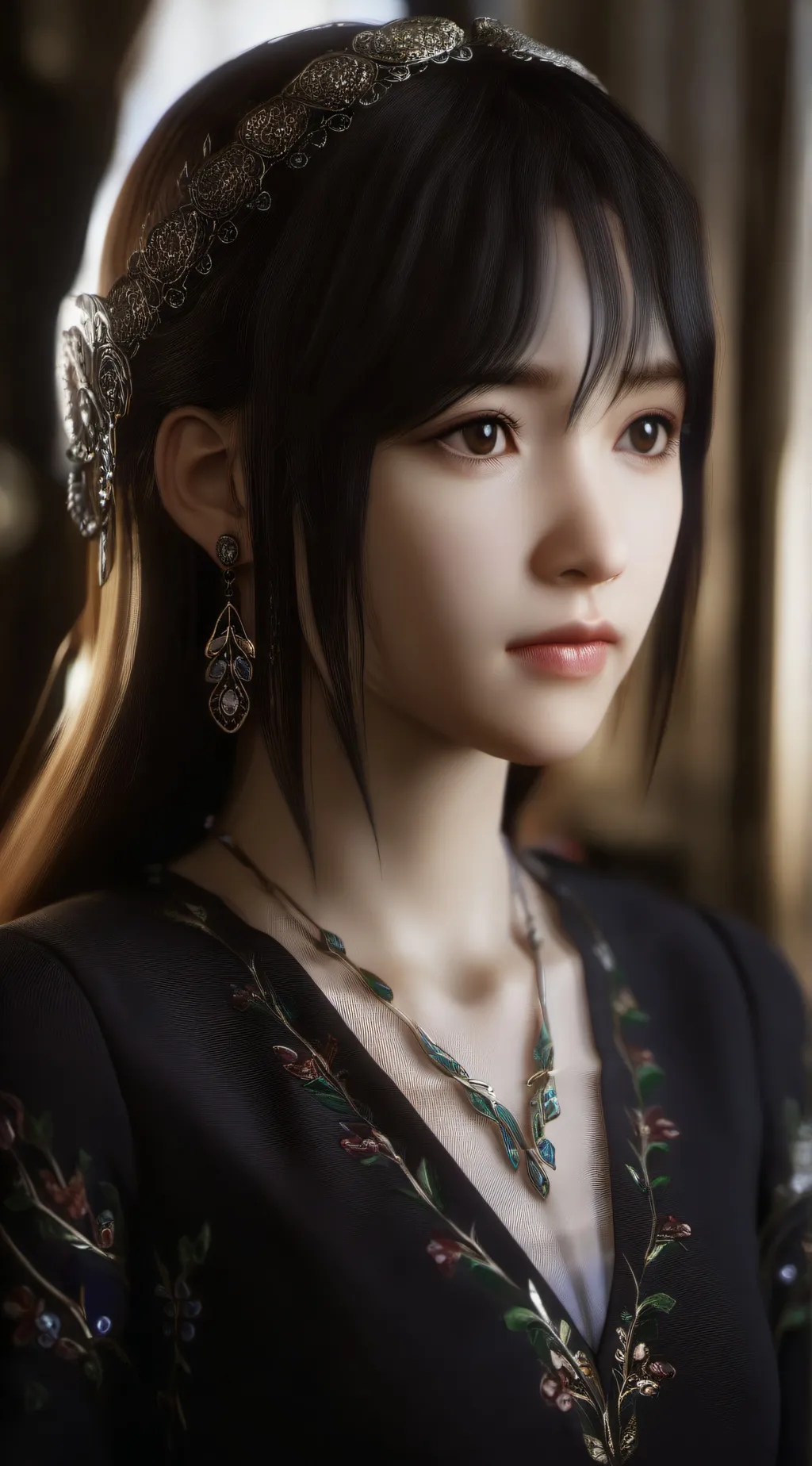 ai character: cat girl  background