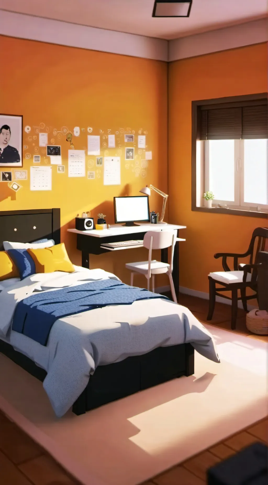 ai character: Mha dorms background