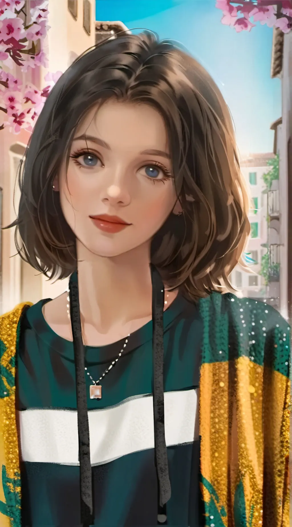 ai character: Amber  background