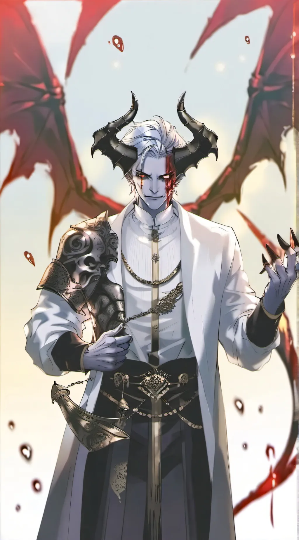 ai character: Null king of demon background