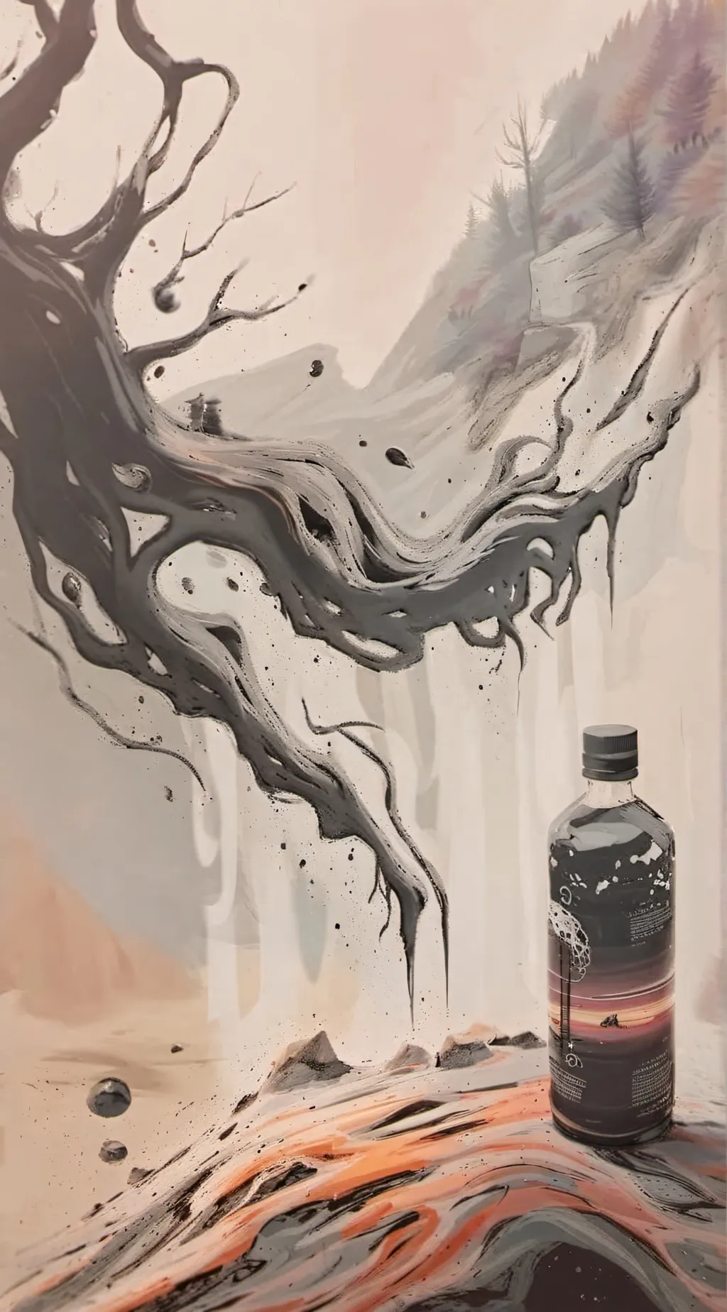 ai character: Tar pit background