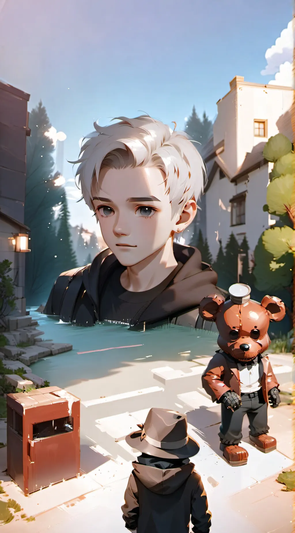 ai character: Freddy fazbear background