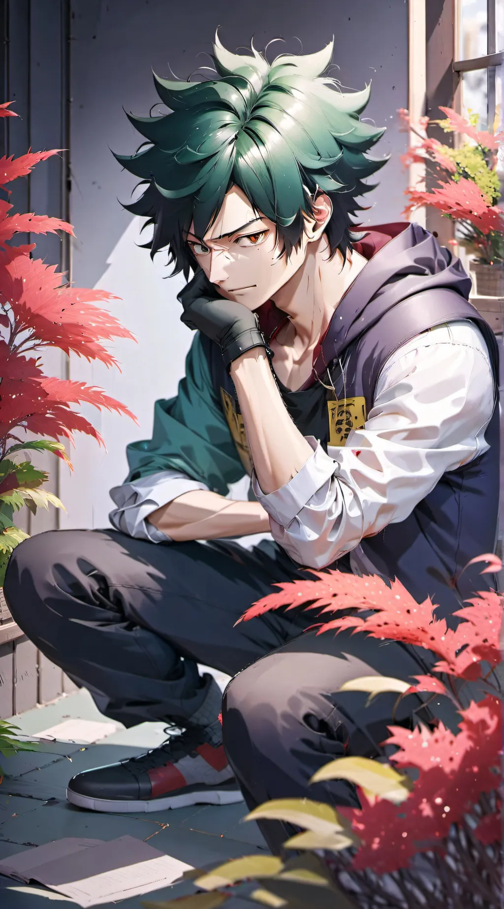 ai character: mha deku 😍 background