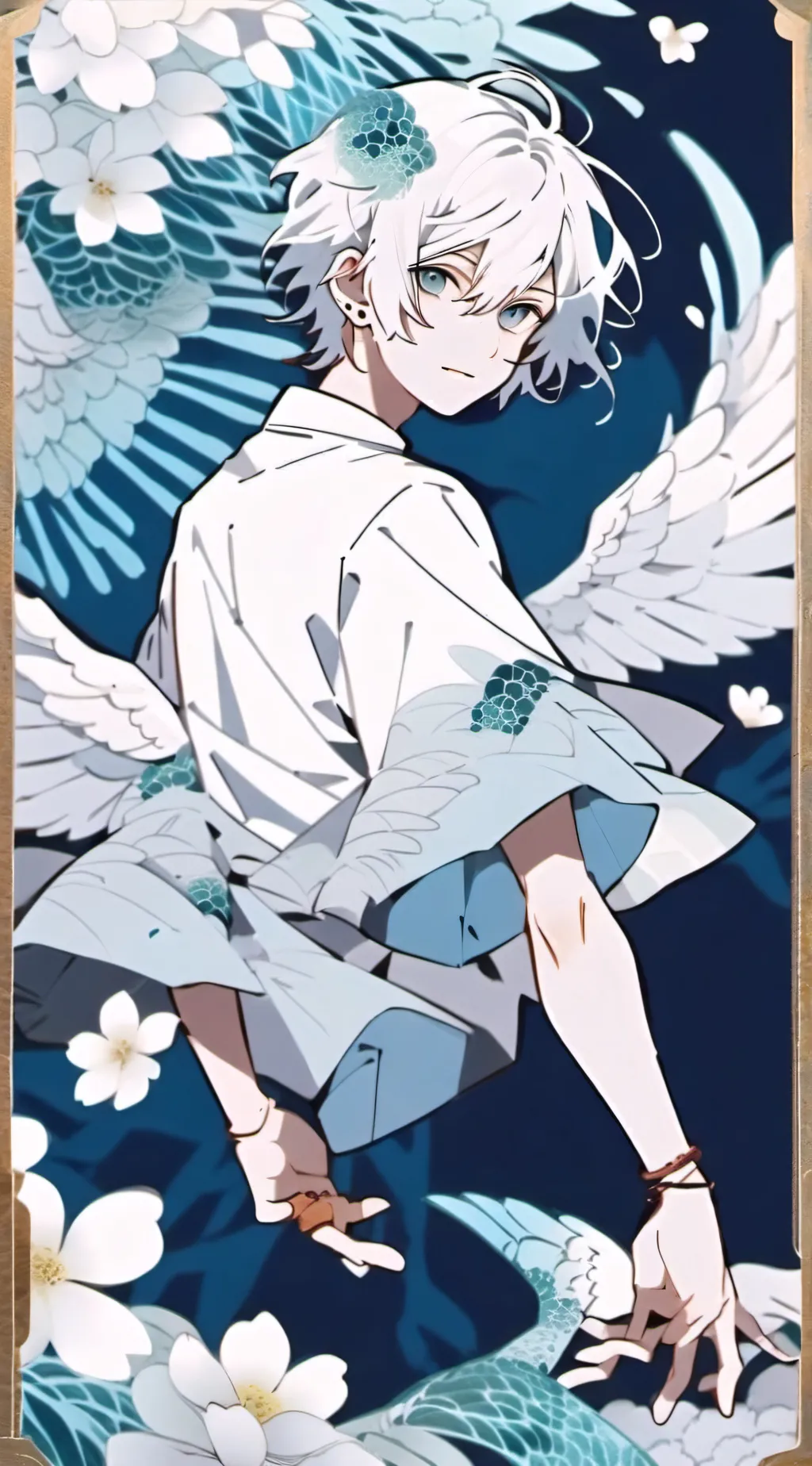 ai character: hashira sleep over background