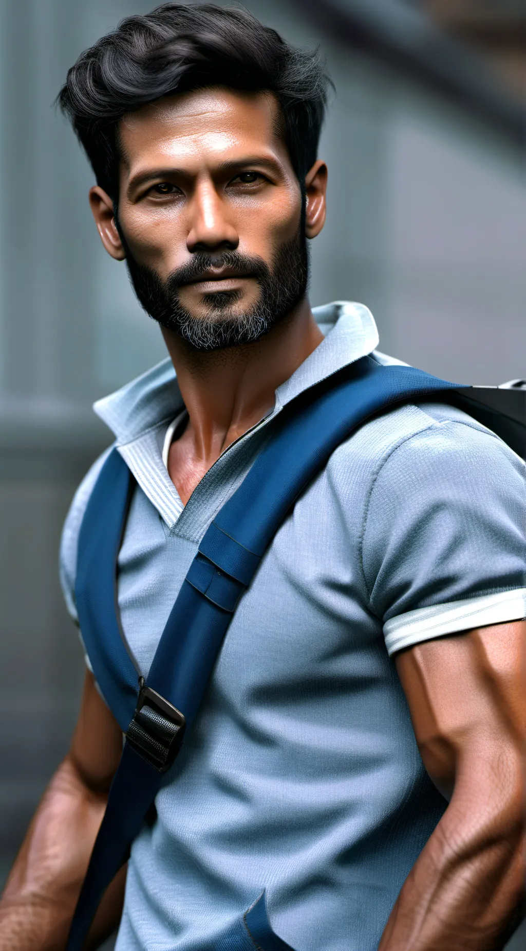 ai character: Kal 👊🏾🩴 background