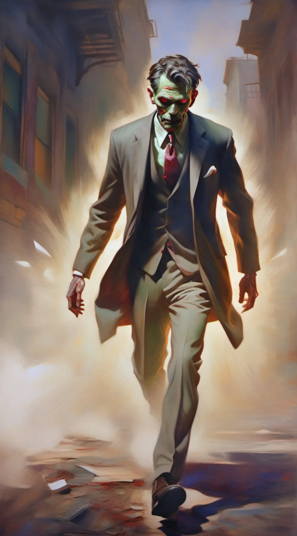 ai character: Md zombie  background