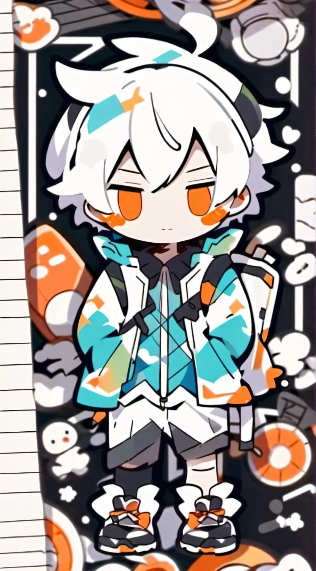 ai character: flicker background