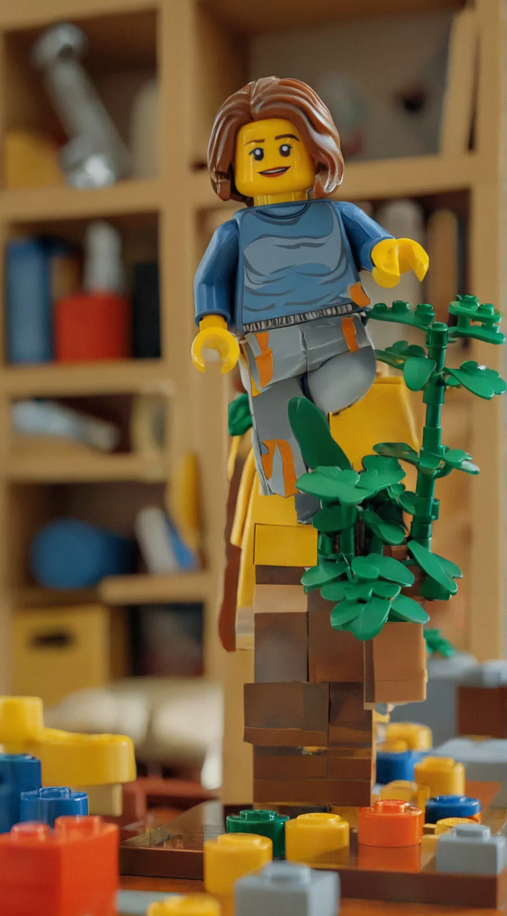 ai character: Lego Build background