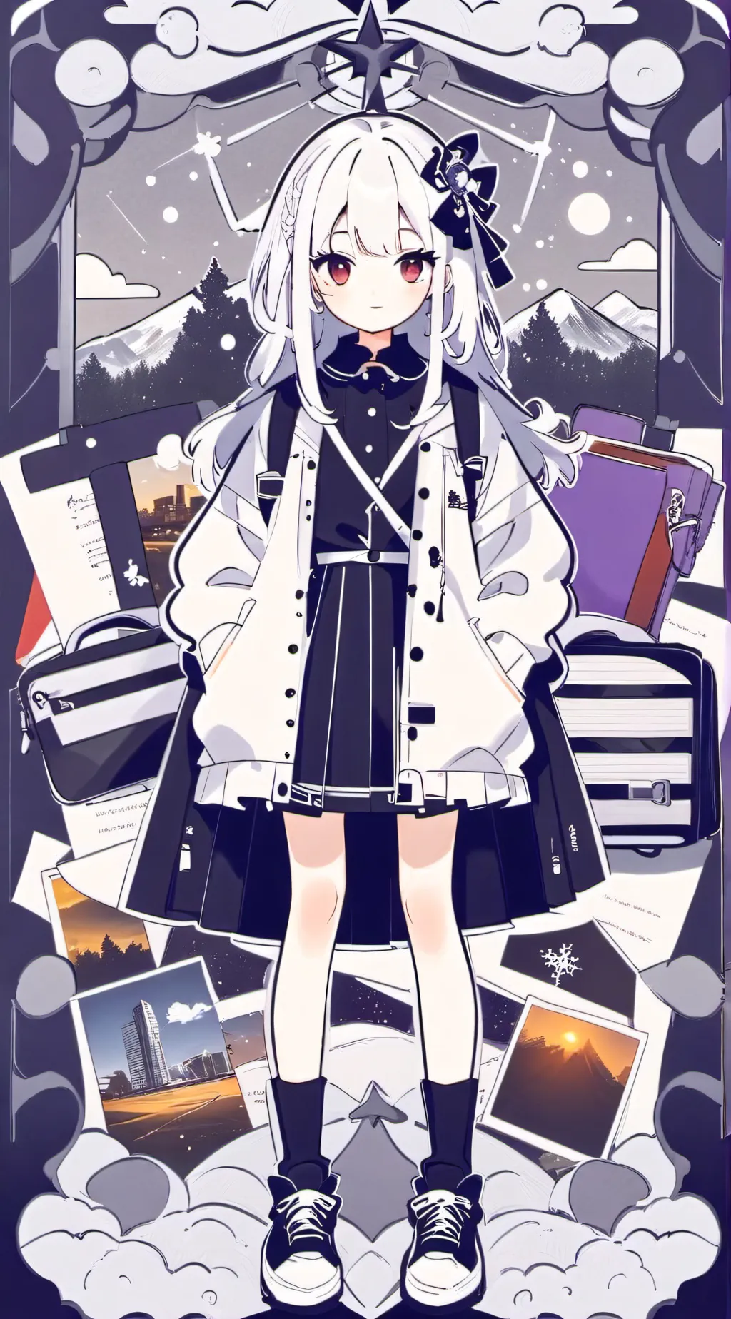 ai character: demons vs angels  background