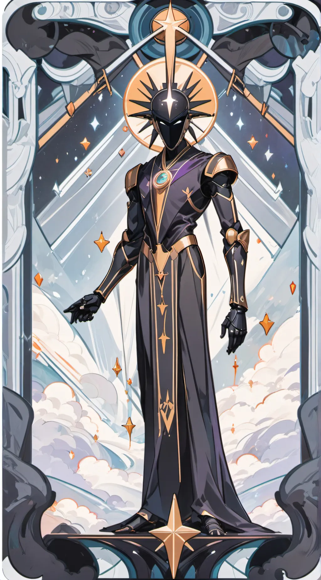 ai character: focus robot background