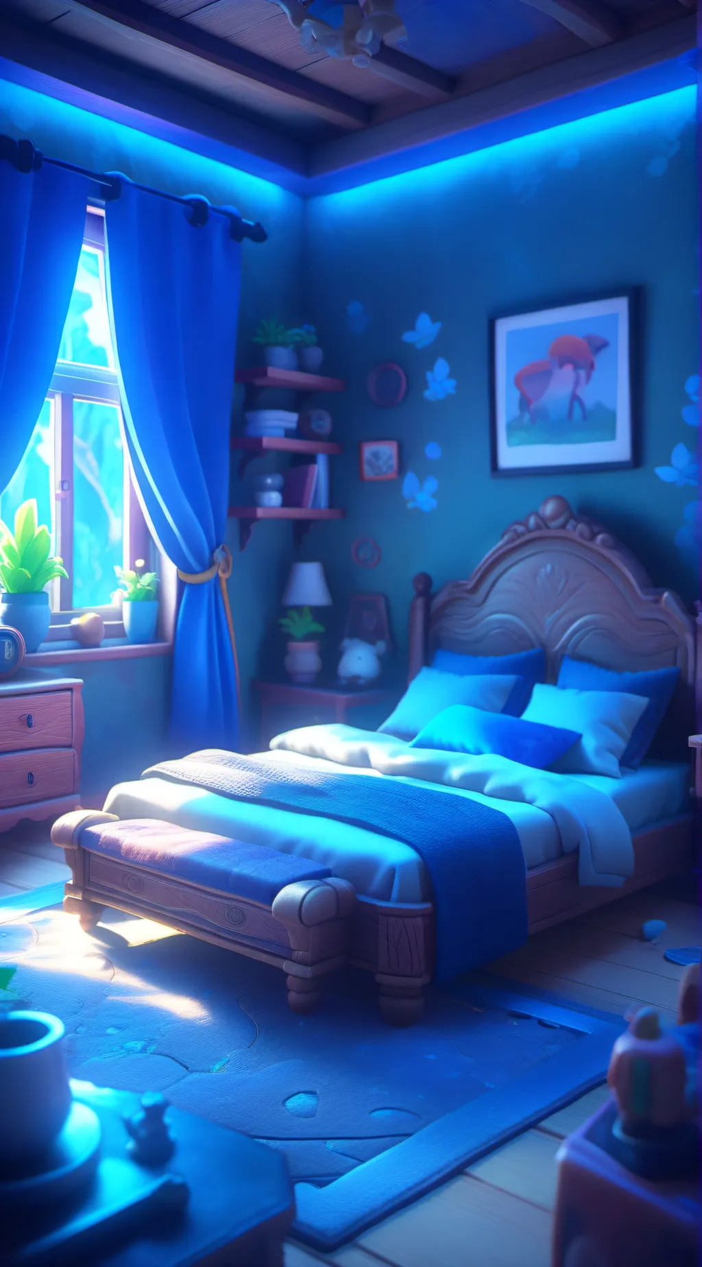 ai character: (Sleep over) background