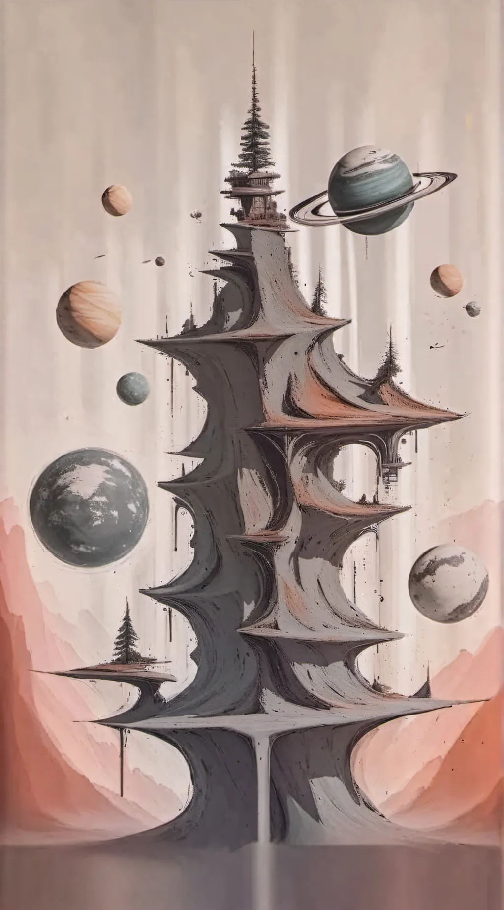 ai character: planets background