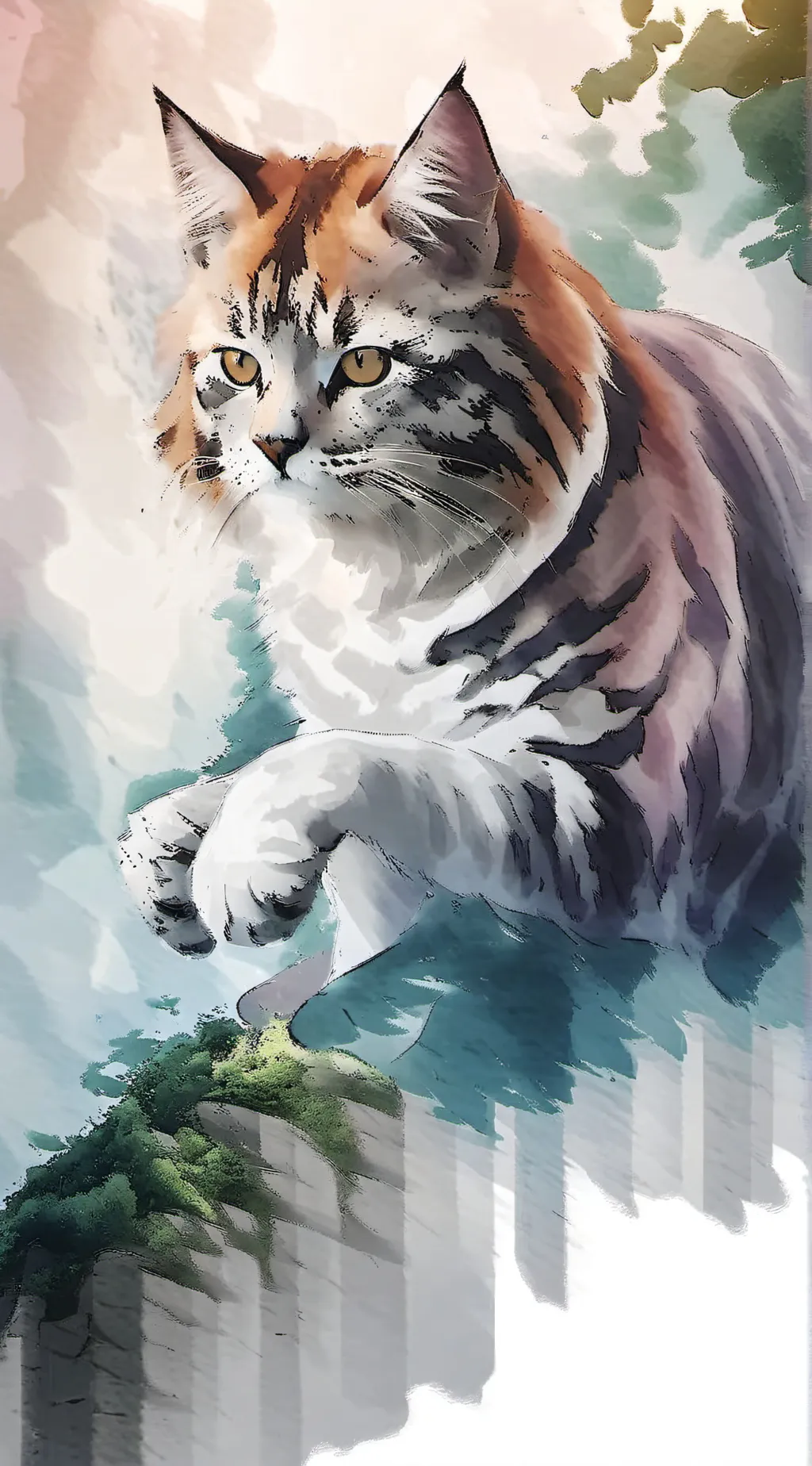 ai character: Snowy background