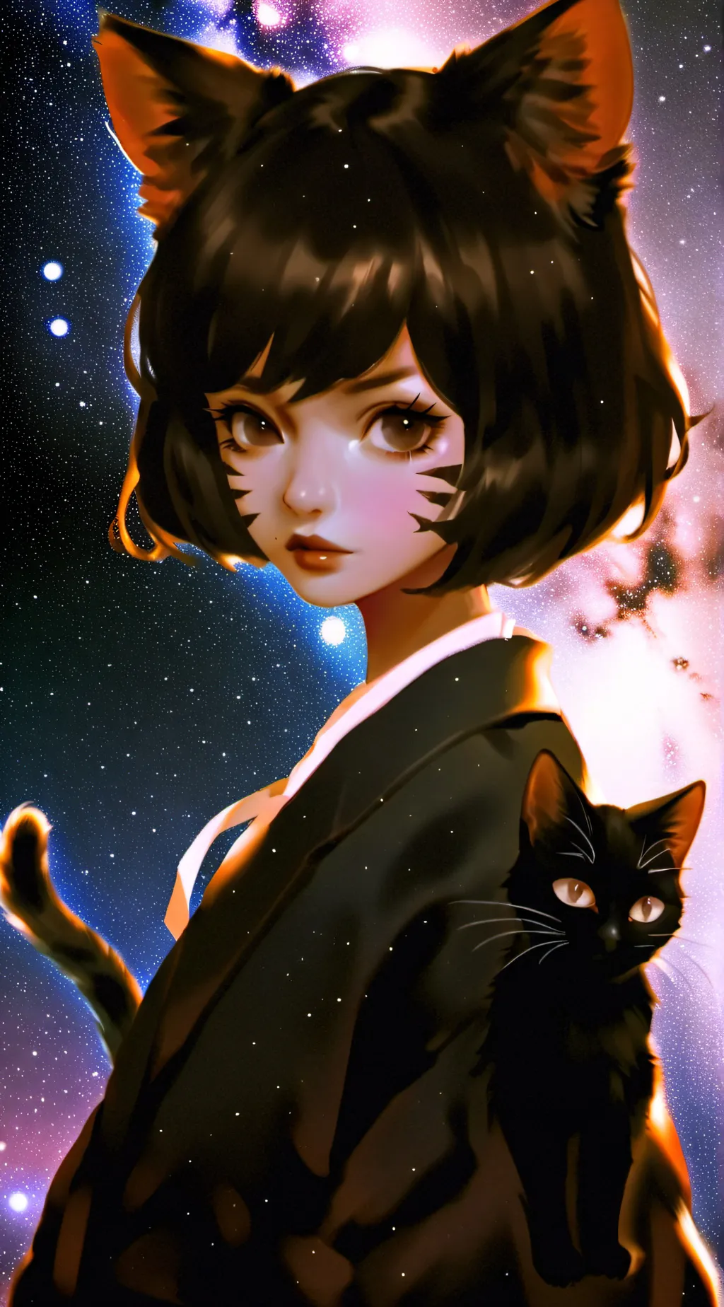 ai character: 🍒cherry star⭐️ background