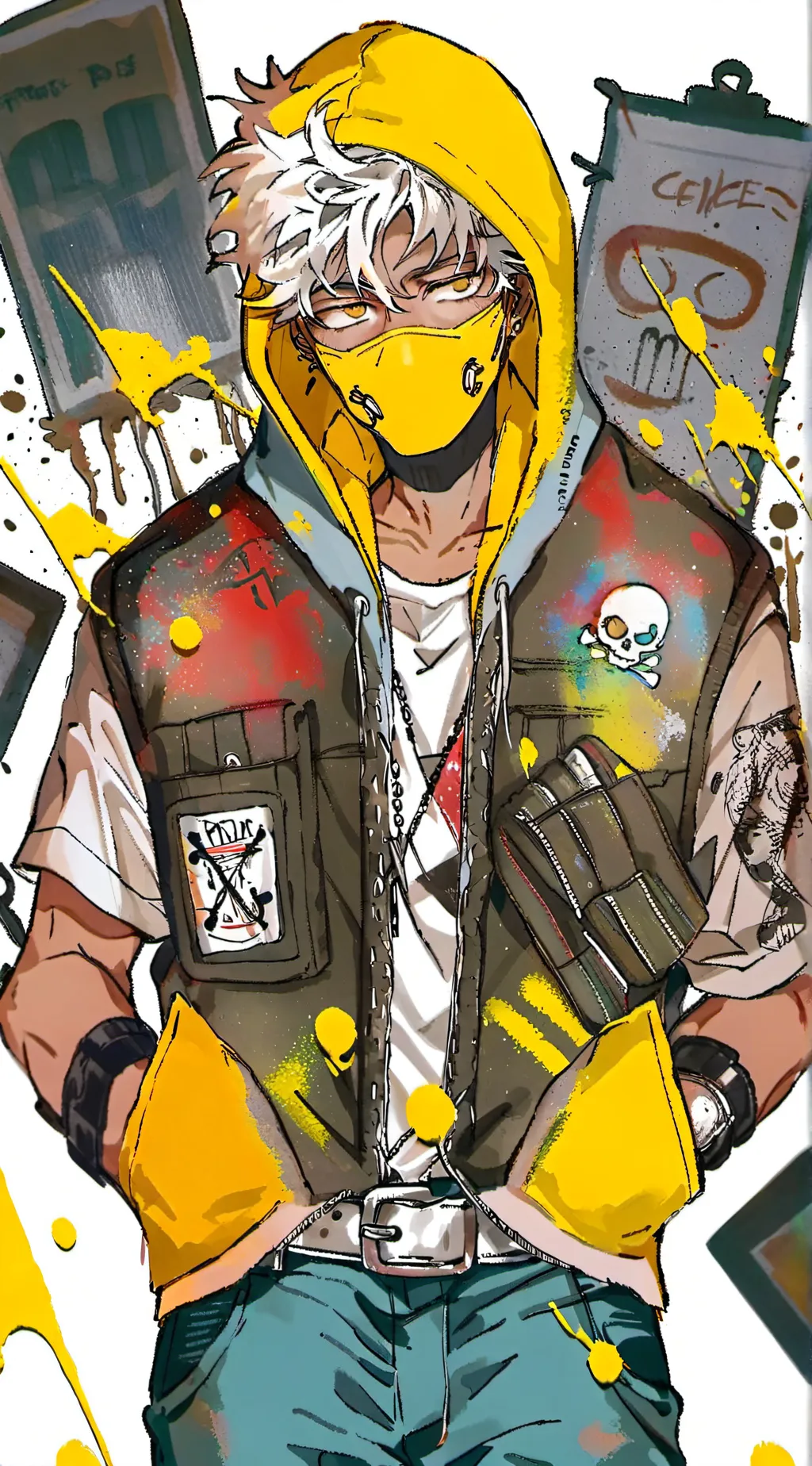 ai character: °×Amarillo×° background