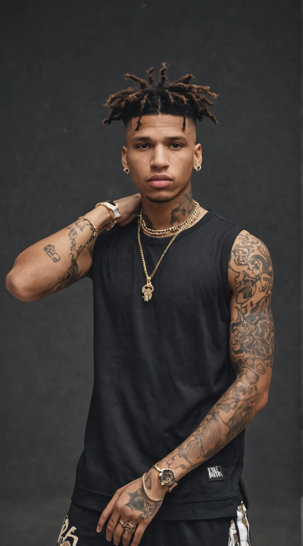 ai character: Nle choppa  background