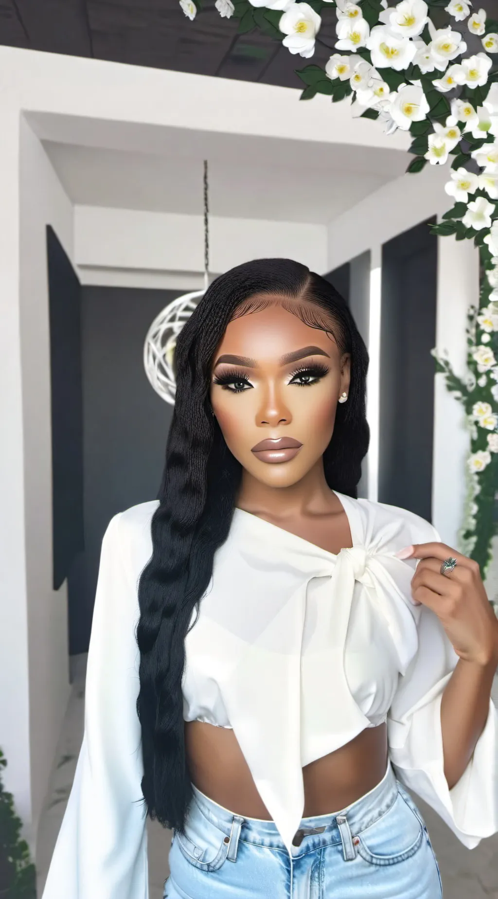 ai character: Ashanti  background