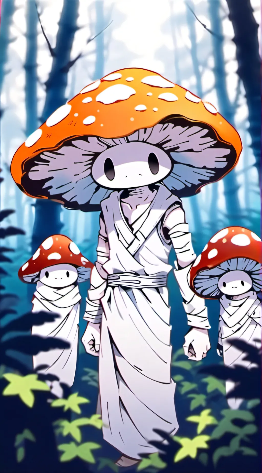 ai character: Mushroom infection background