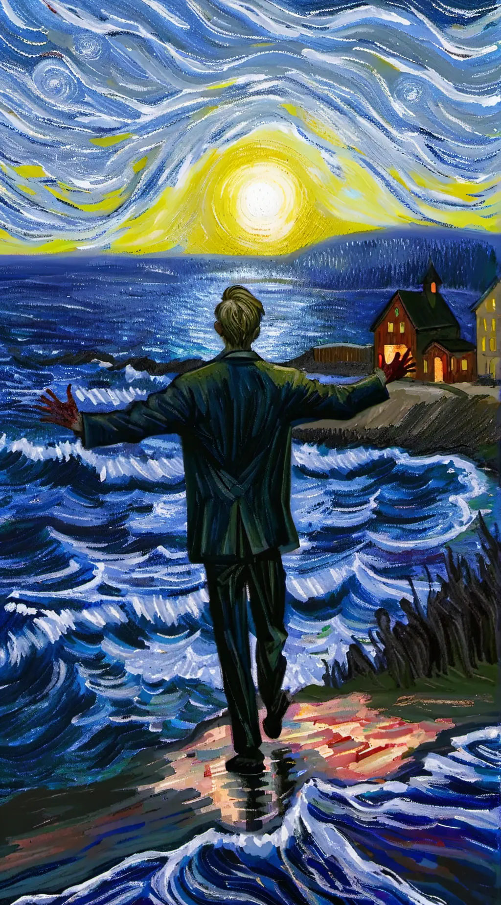 ai character: Sorry boys  Zombie background