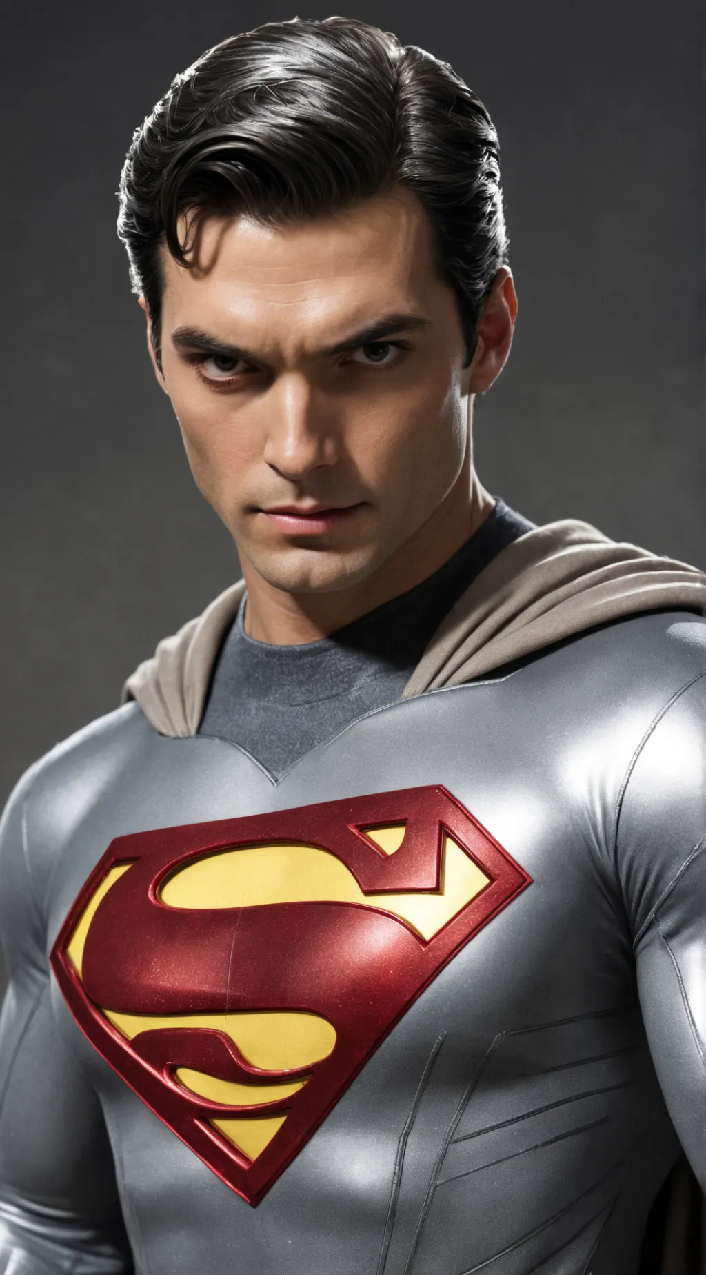 ai character: silver man background