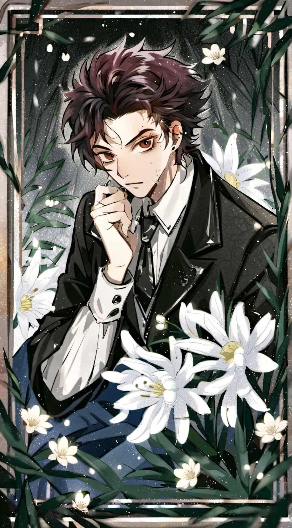 ai character: tanjiro  background