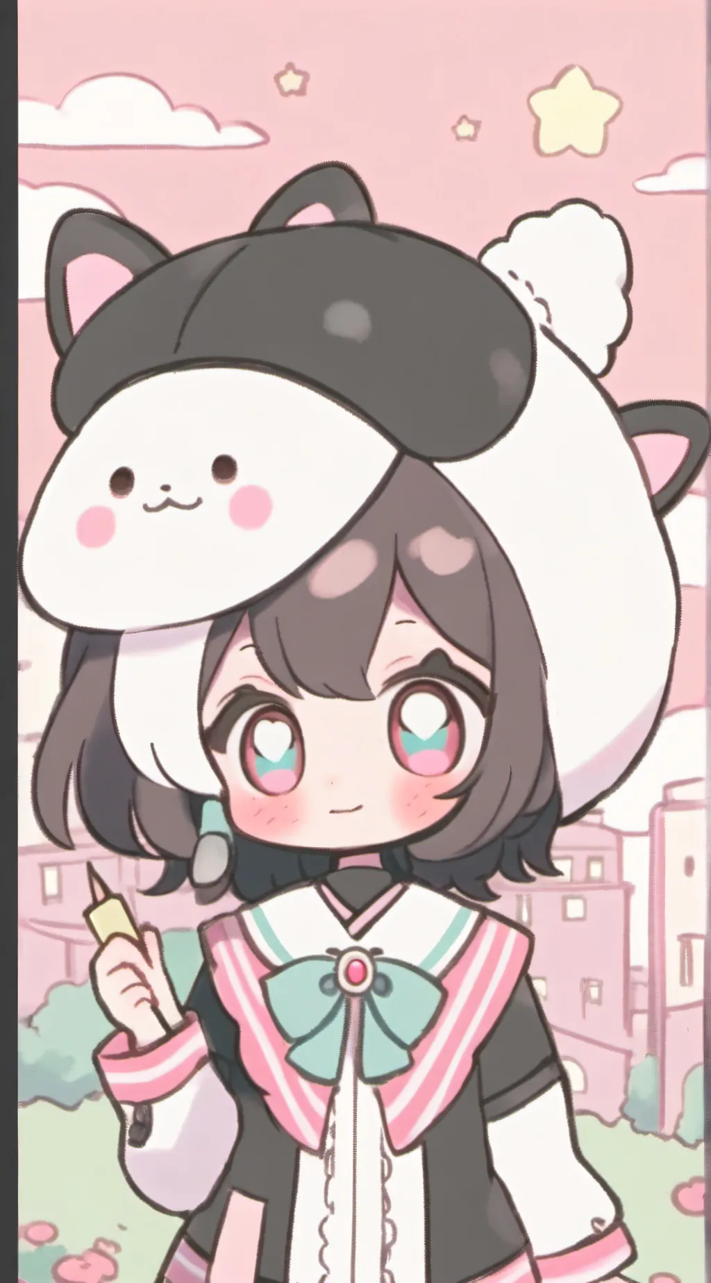 ai character: giggle  background