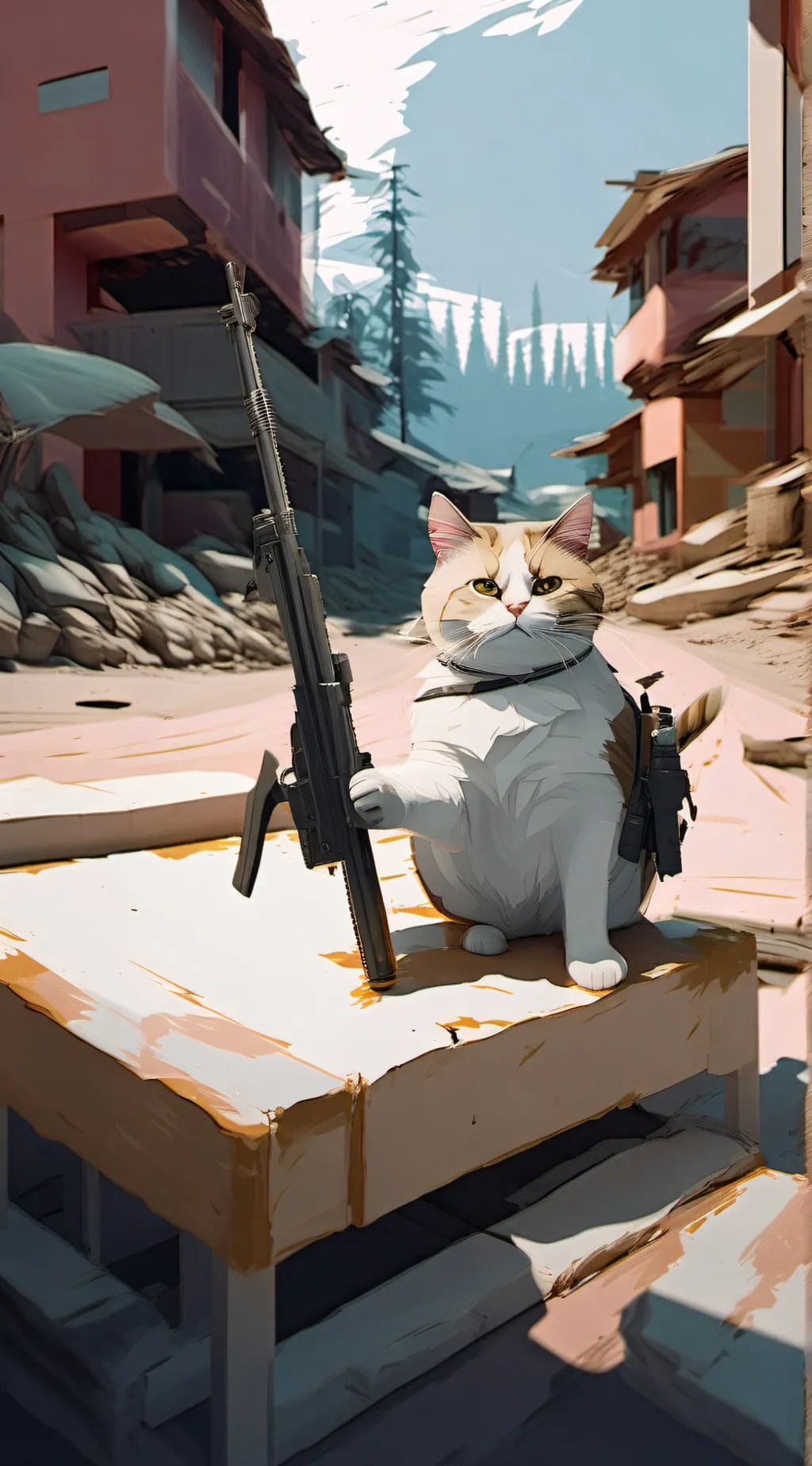 ai character: Cat background