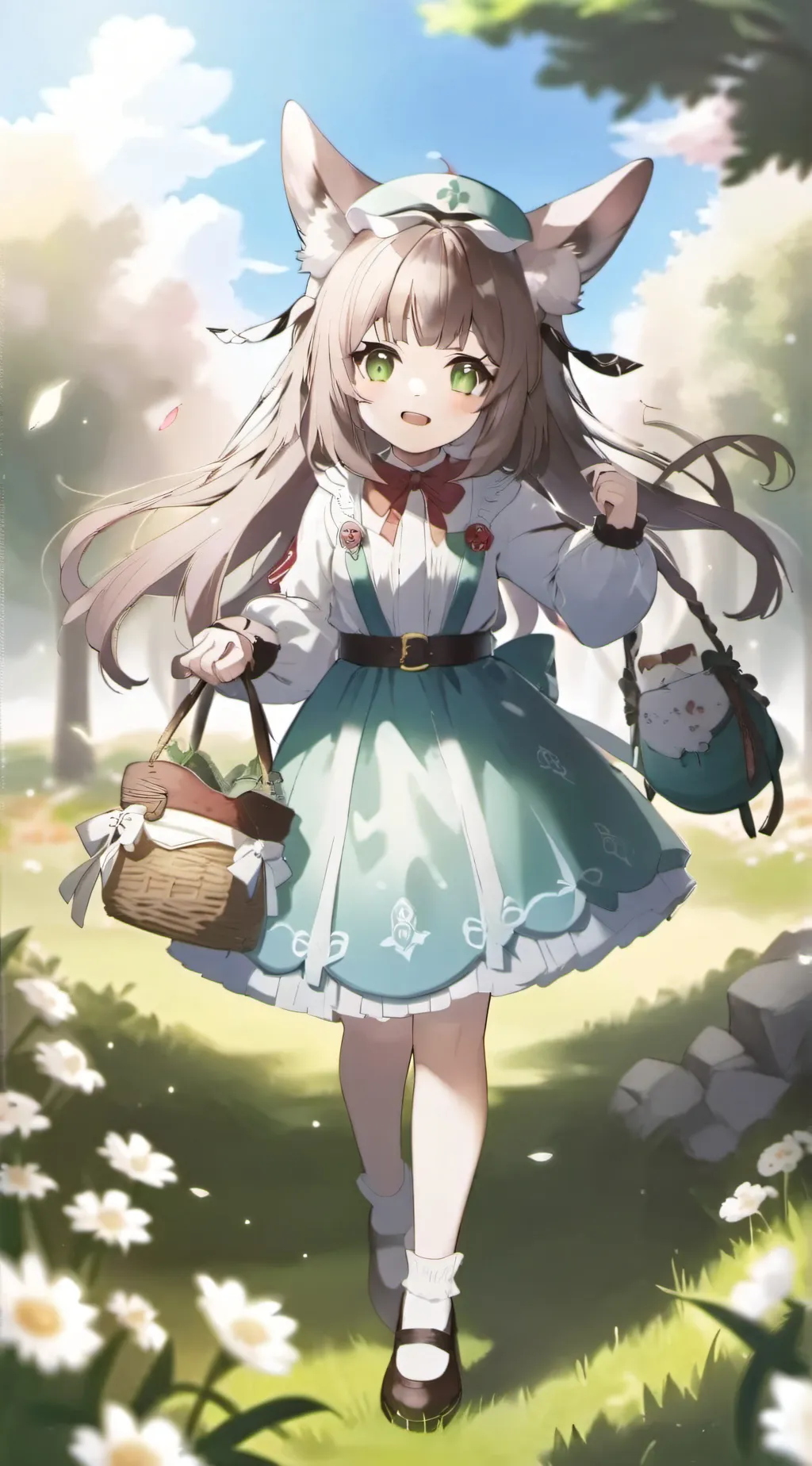 ai character: tv woman background