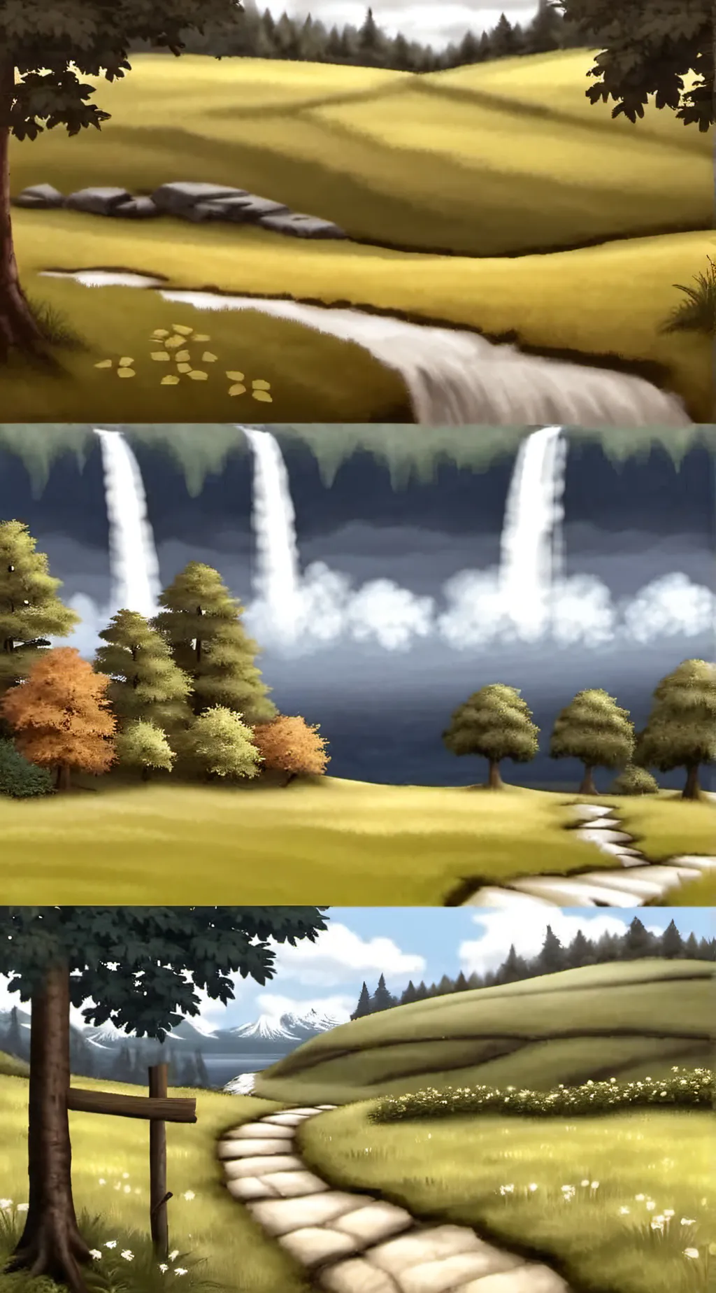 ai character: Grass background