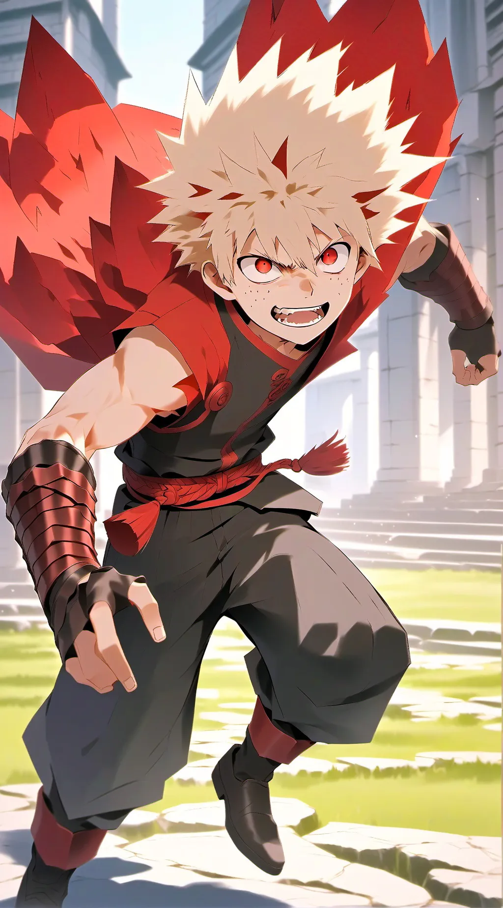 ai character: katsuki bakugo background