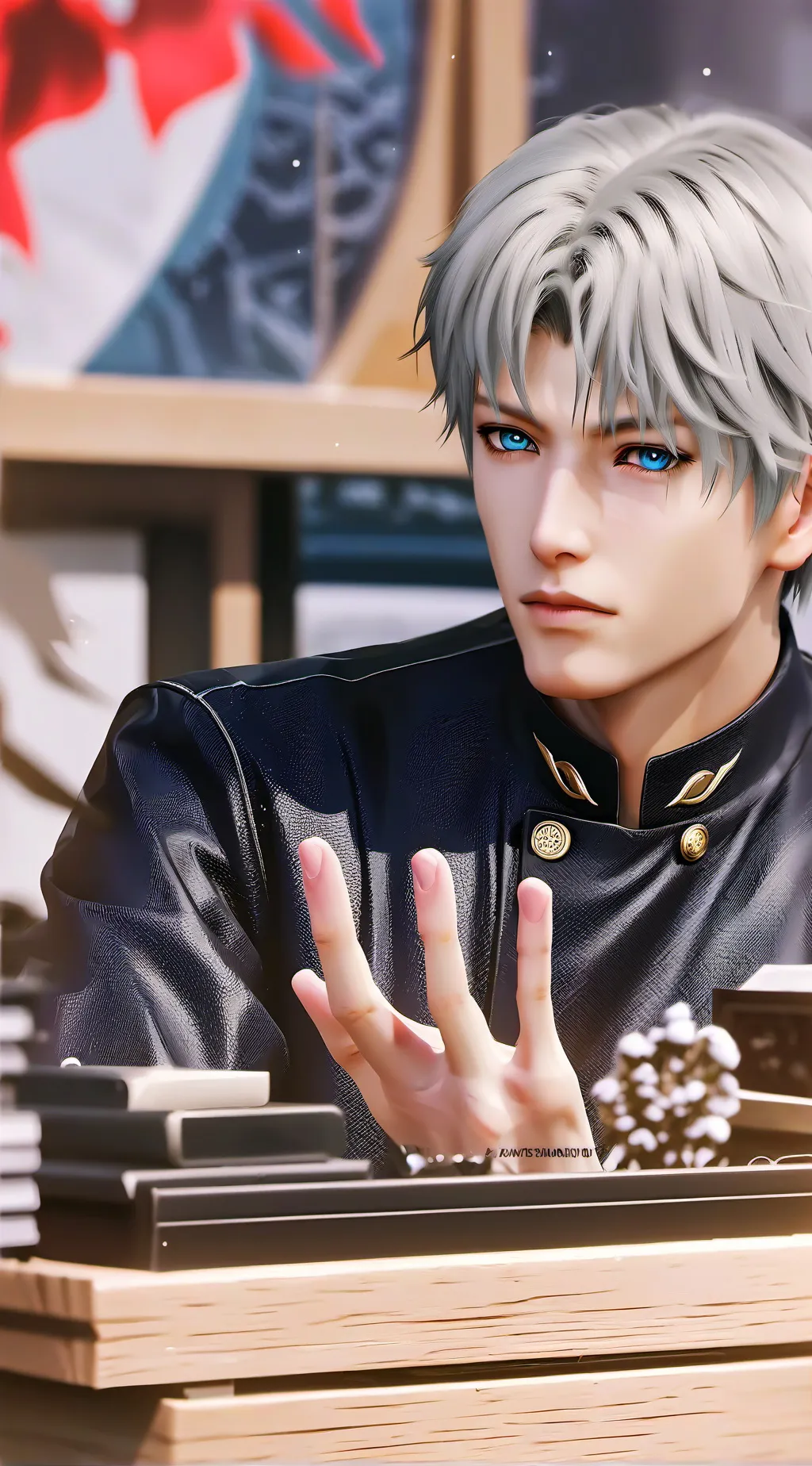 ai character: gojo  background