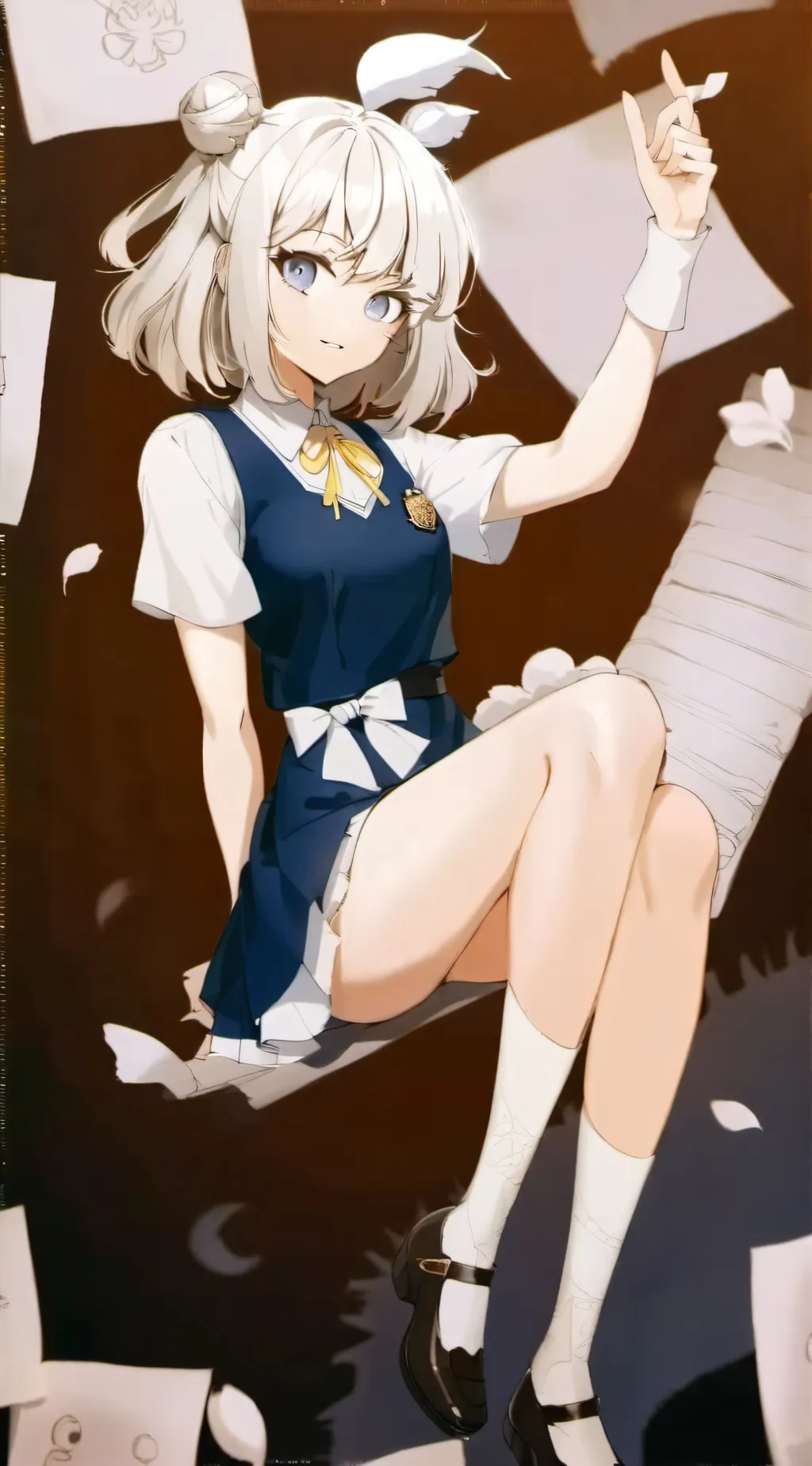 ai character: Blank expression background