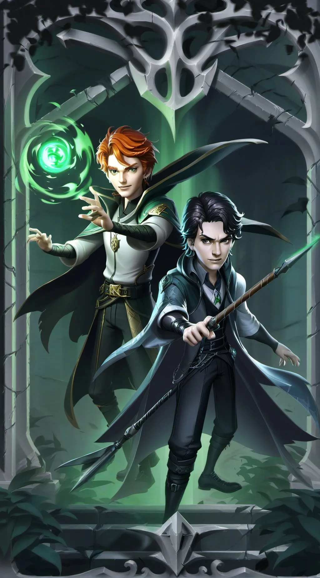 ai character: FRED AND George! background