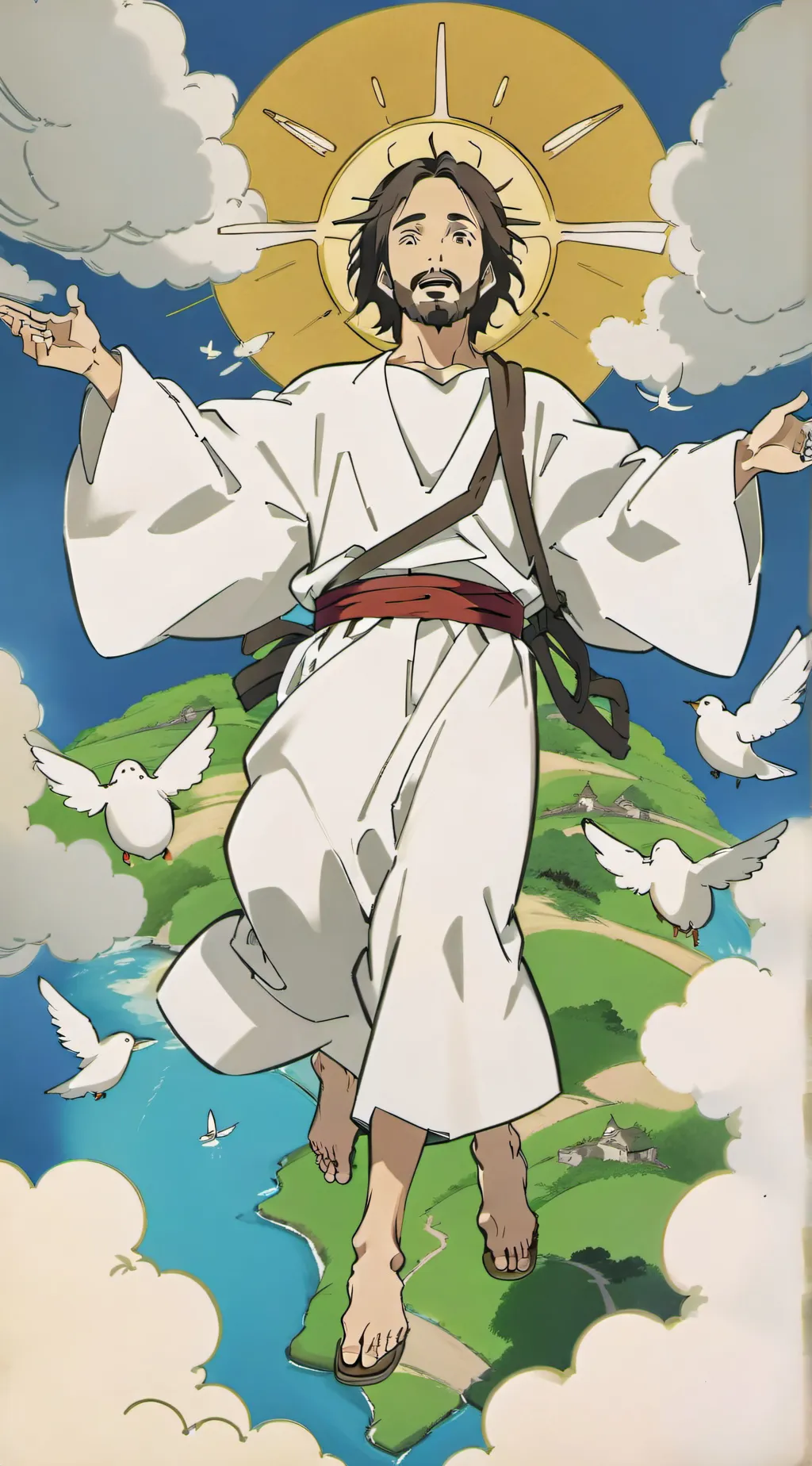 ai character: jesus background